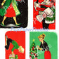 Vintage Printable Holiday Housewives Christmas Card Images Pretty Mid Century Ladies Retro Housewife PDF Instant Digital Download SET ONE