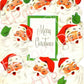 Vintage Printable Jolly Santa Faces Photo Frame Christmas Card Image Instant Digital Download Kitsch Santa Claus Clip Art PNG JPEG 300 dpi