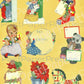 Vintage Printable Christmas Gift Tags Seals Stickers Collage PDF Instant Digital Download Retro 1930s 1940s Cute Kitsch Holiday Clip Art