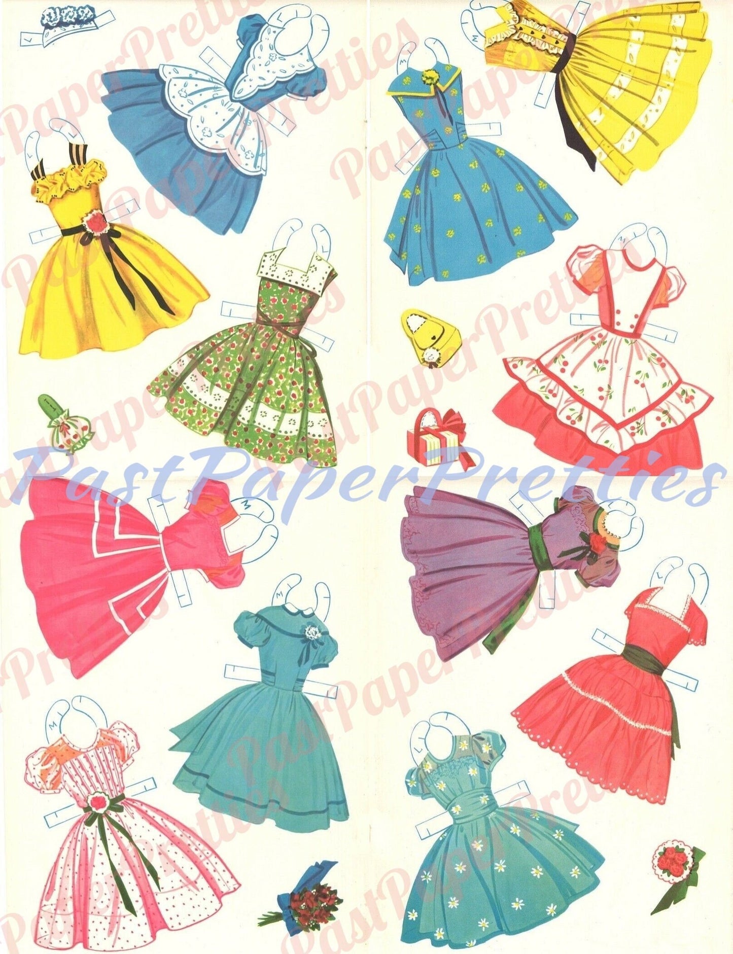 Vintage Paper Dolls Bonnie Lassie Pretty Young Ladies 1940s Printable PDF Instant Digital Download 2 Kitsch Cute Friends Girls