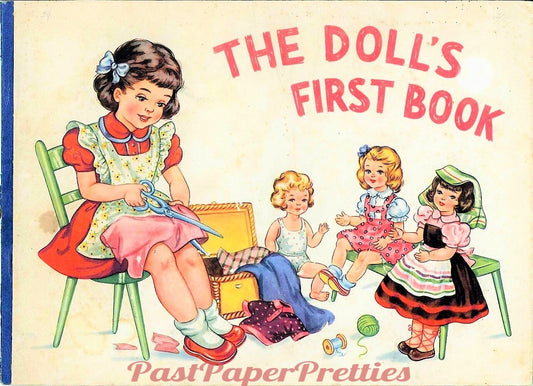 Vintage Paper Dolls The Dolls First Book c. 1950s Made in Italy PDF Printable Instant Digital Download Cute Italian Dolls Fashions Clip Art