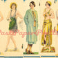 Vintage Antique Paper Dolls Hollywood Dollies c. 1925 PDF Printable Instant Digital Download 5 Famous Movie Stars of the 1920s