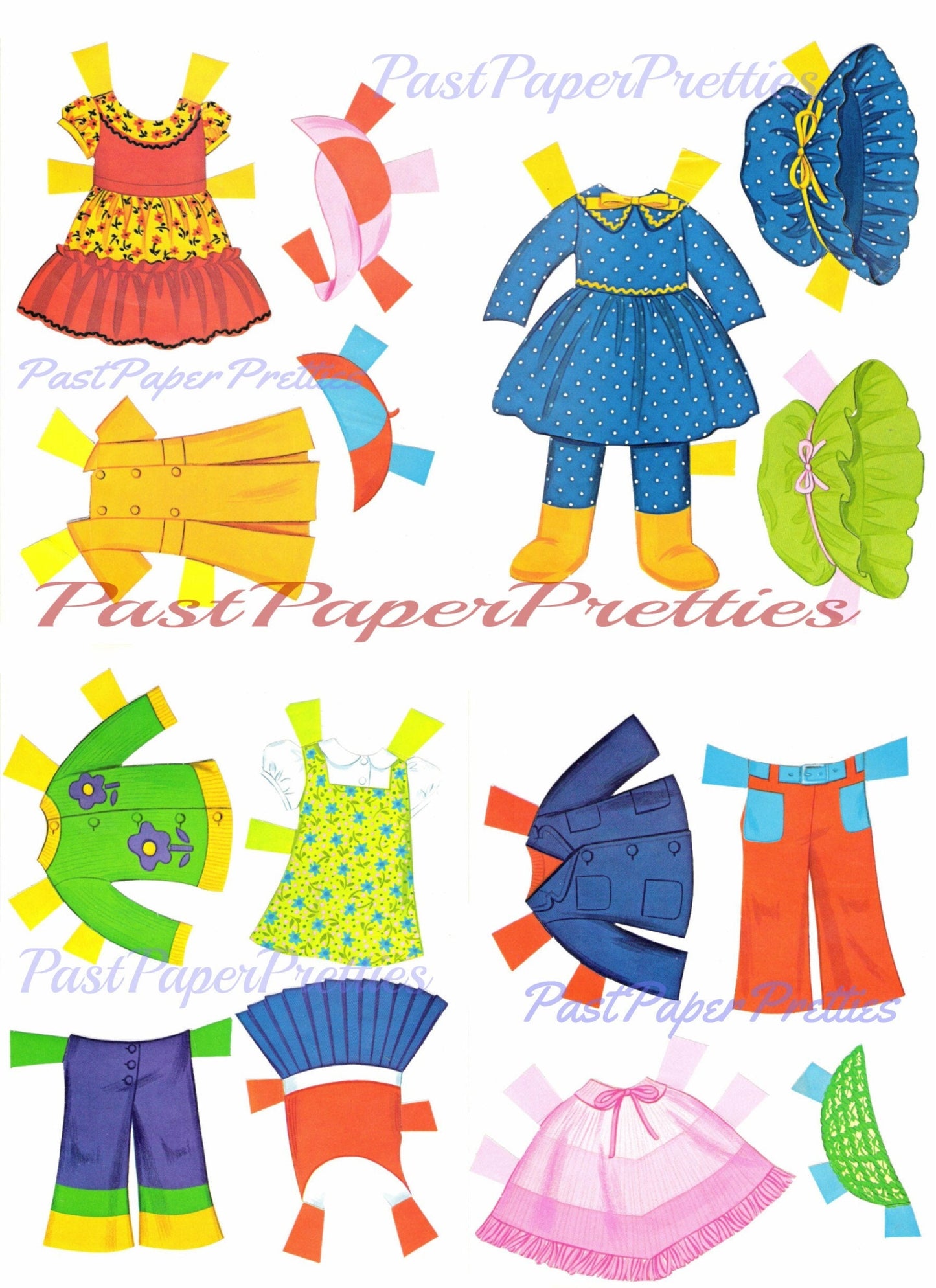 Vintage Paper Dolls Mrs Beasley Doll c. 1971 Printable PDF Instant Digital Download Cute Childhood Toy Doll  Family Affair TV Show Clip Art