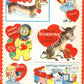 36 Vintage Printable Valentines Day Cards Cute Kitsch Girls Boys Animals Collage Sheets c. 1960s PDF Instant Digital Download