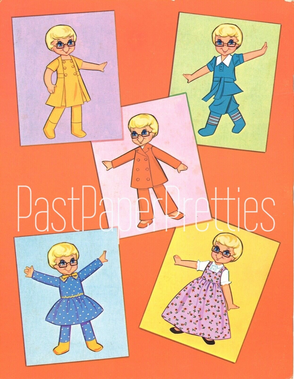 Vintage Paper Dolls Mrs Beasley Doll c. 1971 Printable PDF Instant Digital Download Cute Childhood Toy Doll  Family Affair TV Show Clip Art