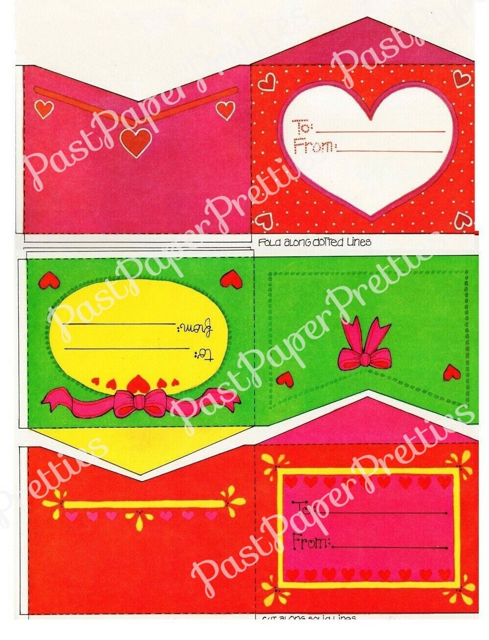 Vintage Printable Retro Envelopes and Kissing Stamps Seals for Valentine Cards PDF Instant Digital Download 9 Envelopes 84 Stamps