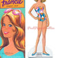 Vintage Paper Dolls Malibu Francie c. 1976 Printable PDF Instant Digital Download Childhood Toy Fashion Doll & Clothing Clip Art Z1