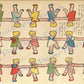 Vintage Dancing French Girls Paper Doll Strings Chains Printable Instant Digital Download Kitsch Cute Little Ladies Clip Art