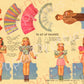 Vintage Paper Dolls Birthday Party Stand-Up Cut-Out Dolls c. 1944 Printable PDF Instant Digital Download Cute Boys Girls Wrap Around Skirts