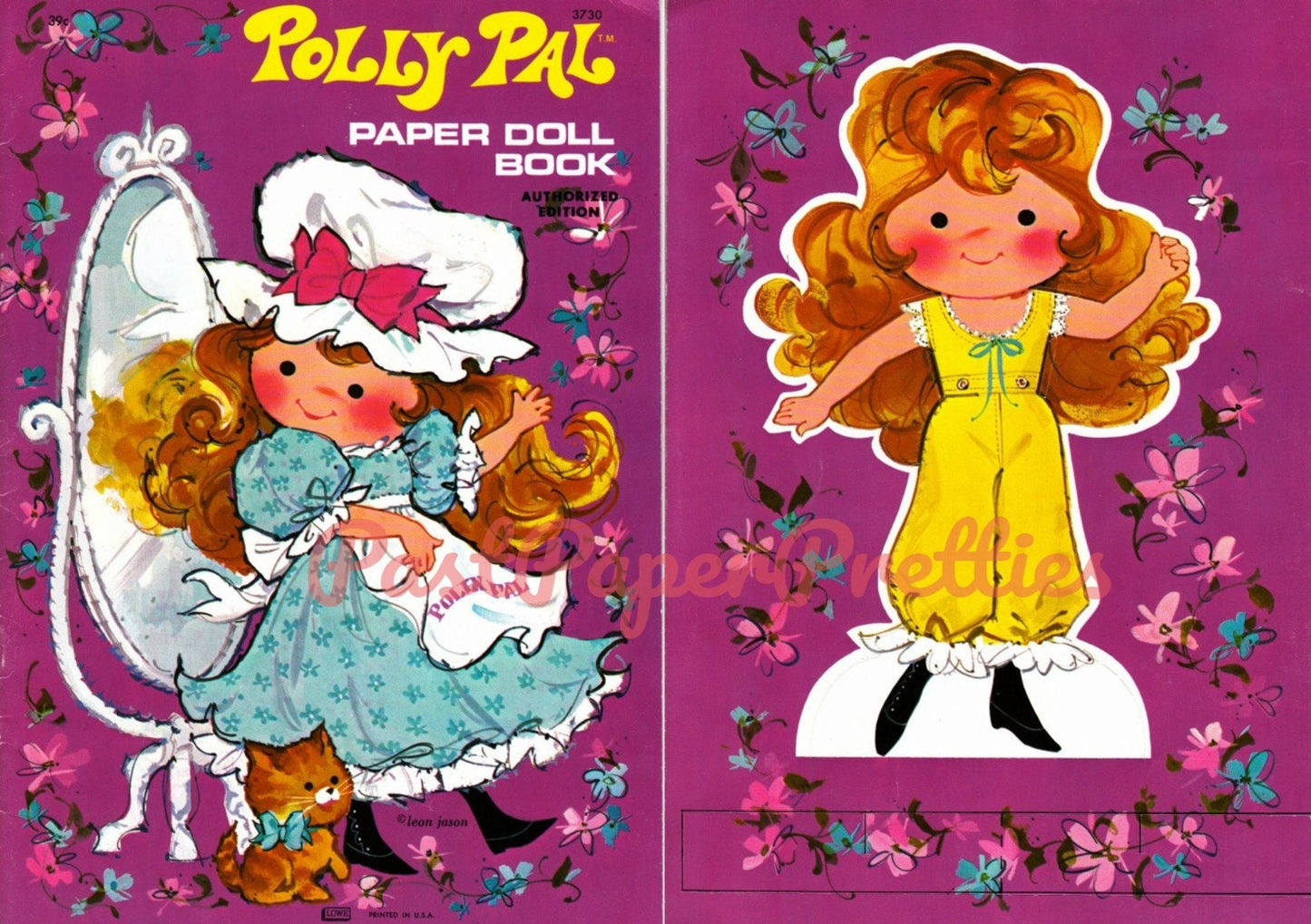 Vintage Paper Dolls Polly Pal Retro 1970 Printable Instant Digital Download Cute Prairie Girl Childhood Toy Doll PDF JPEG