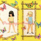 Vintage Paper Dolls Little Girls Are Everything Nice c. 1960s Printable PDF Instant Digital Download 3 Cute Kawaii Girls Clip Art