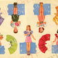 Vintage Paper Dolls Birthday Party Stand-Up Cut-Out Dolls c. 1944 Printable PDF Instant Digital Download Cute Boys Girls Wrap Around Skirts