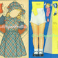 Vintage Paper Dolls Kit c. 1952 Printable PDF Instant Digital Download Large Pretty Doll and Clothes Queen Holden Clip Art