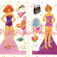 Vintage Paper Dolls Mandy c. 1984 Printable PDF Instant Digital Download Retro 80s Pretty Redhead Redhaired Toy Doll Clip Art
