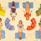 Vintage Paper Dolls Birthday Party Stand-Up Cut-Out Dolls c. 1944 Printable PDF Instant Digital Download Cute Boys Girls Wrap Around Skirts