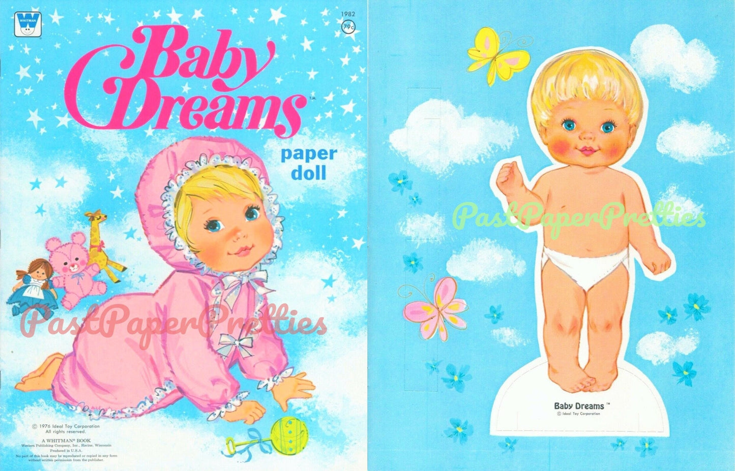 Vintage Paper Dolls Baby Dreams Toy Doll c. 1976 Printable PDF Instant Digital Download Cute Childhood Memories Toy Doll Clip Art