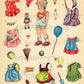 Vintage German Paper Dolls Adorable Little Girls and Boy c. 1949 Printable Collage Sheets PDF Instant Digital Download West Berlin Germany