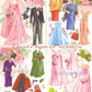 Vintage Paper Dolls The Pink Wedding 1952 Printable PDF Instant Digital Download Wedding 6 Bridal Party Dolls & Clothes