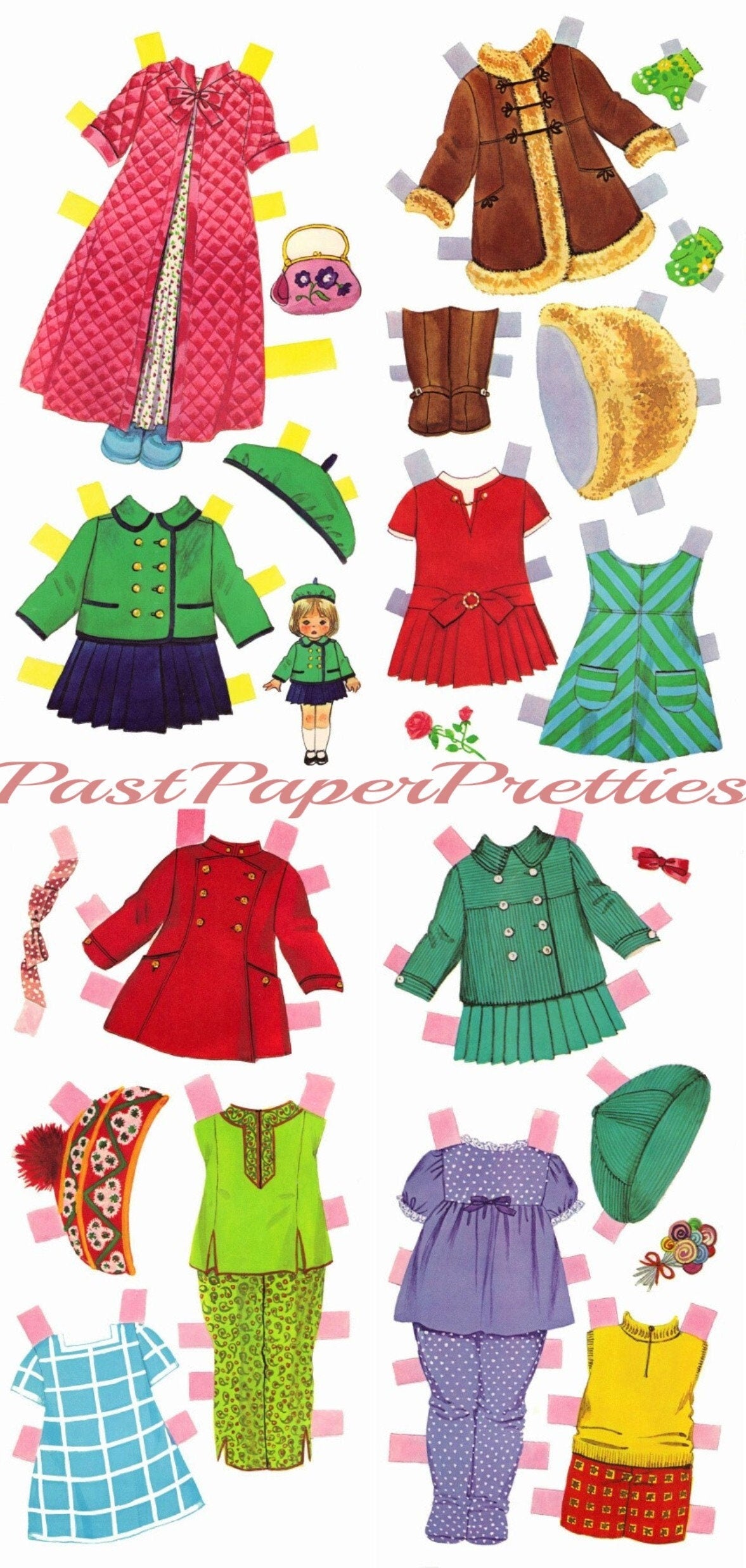 Vintage Paper Dolls My Susie Doll Book c. 1968 Printable PDF Instant Digital Download Cute Blonde Freckled Little Girl Clip Art