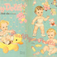 Vintage Paper Dolls Baby Dolls with Cloth-Like Clothes c. 1944 Printable PDF Instant Digital Download 4 Kitschy Cute Kawaii Babies Clip Art