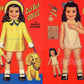 Vintage Paper Dolls Carolyn Lee c. 1943 Adorable Little Girl and Her Toy Dolly Printable PDF Instant Digital Download Kitschy Cute Clip Art