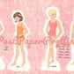 Vintage Paper Dolls The Ballerinas 1967 PDF Printable Instant Digital Download 4 Cute Ballet Dancers and Outfits Clip Art