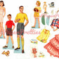 Vintage Paper Dolls The Happy Family c. 1960 Printable PDF Instant Digital Download Family Doll House Playset Clip Art