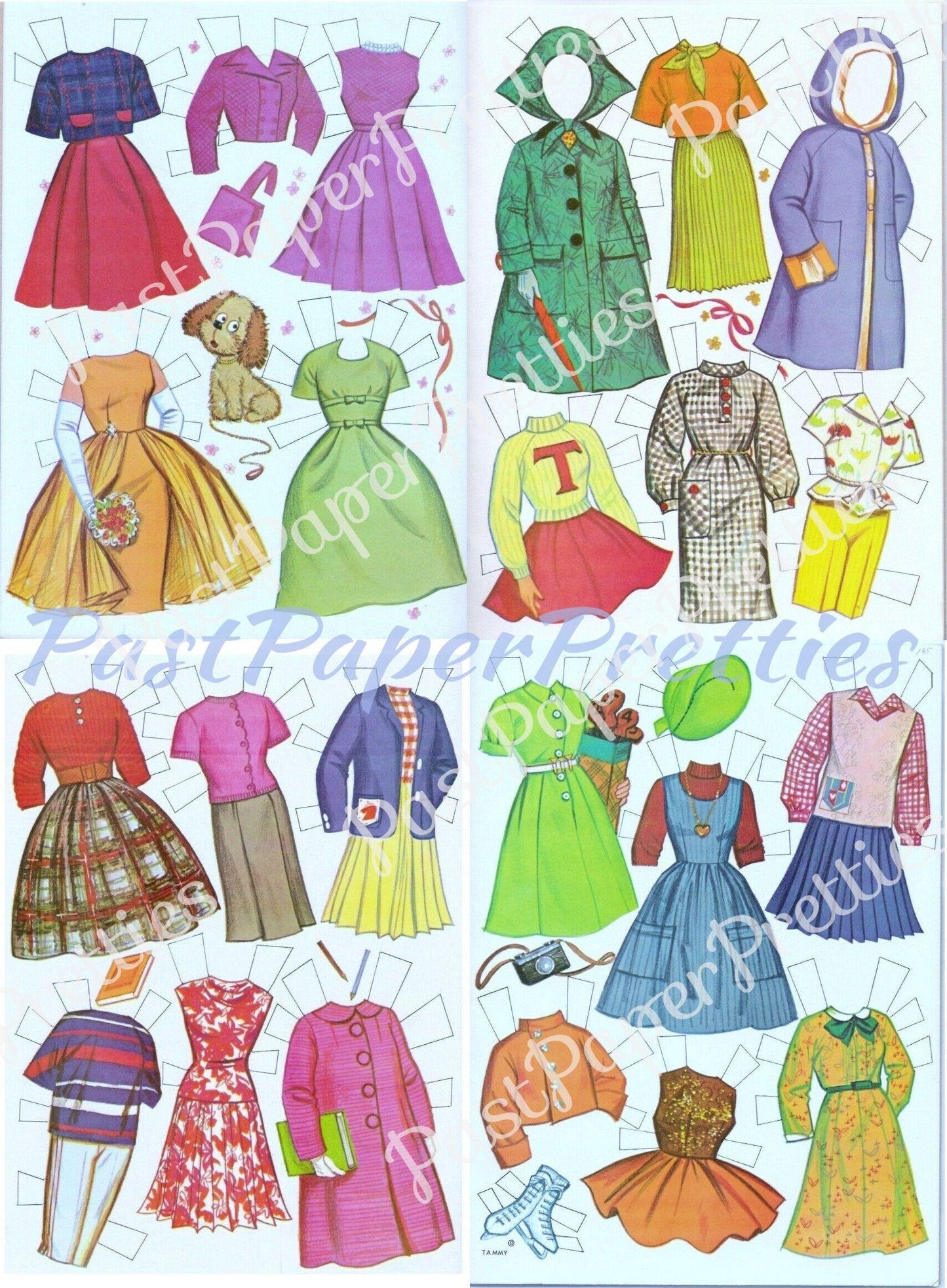 Vintage Paper Dolls Tammy Cut-Out Dolls 1963 Printable PDF Instant Digital Download Ch Teen Fashion Doll and Clothing Z1