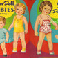 Vintage Paper Dolls Paper Doll Babies c. 1944 Printable PDF Instant Digital Download 5 Cute Kitschy Cute Kawaii Baby Toddler Dolls Clip Art