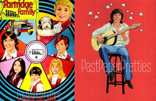 Vintage Paper Dolls Set The Partridge Family c. 1973 Printable PDF Instant Digital Download Retro 70s TV Show Musical Family Clip Art