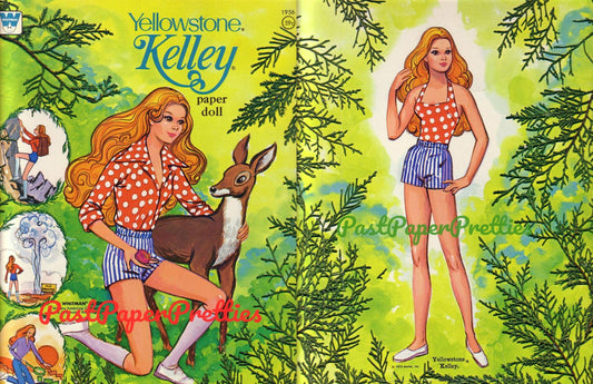 Vintage Paper Dolls Yellowstone Kelly Retro Fashion Doll 1975 Printable PDF Instant Digital Download Cute Childhood Toy Doll Clip Art Z1