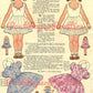 Vintage Paper Dolls Nora and Tilly c. 1956 Printable PDF Instant Digital Download Cute Girls Frilly Feminine Dresses Woman and Home Journal