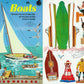 Vintage Paper Boats with Crews Buoys and Docks Punch Outs c. 1959 PDF Printable Instant Digital Download Toy Sailboat Motor Boats Playset