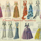 Vintage Paper Dolls Dresses Worn by the First Ladies of the White House c. 1938 Printable PDF Instant Digital Download Presidential Wives