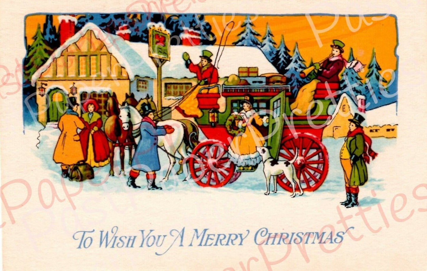 Vintage Printable Victorian Christmas Card Art Deco Postcard Images Set of 9 c. 1910s PDF Instant Digital Download JPEGS 300 dpi