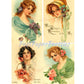 Vintage Pretty Victorian Valentine Ladies Portrait Postcard Images Printable Instant Digital Download Edwardian Girls Flowers Clip Art