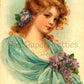 Vintage Pretty Victorian Valentine Ladies Portrait Postcard Images Printable Instant Digital Download Edwardian Girls Flowers Clip Art