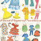 Vintage Paper Dolls Mother and Daughter c. 1963 Printable PDF Instant Digital Download 4 Pretty Mommy and Me Dolls Matching Outfits Clip Art