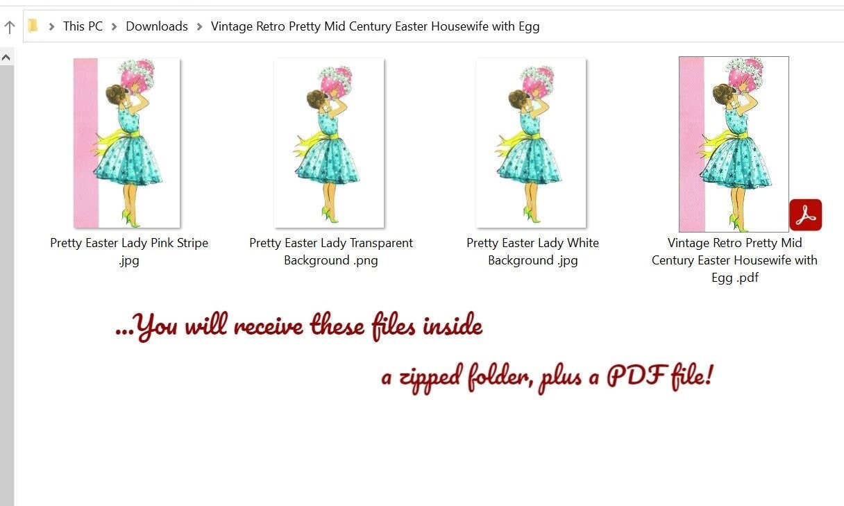 Vintage Printable Pretty Easter Holiday Housewife Card Image Mid Century Mod Glam Lady Peeking In Surprise Egg PDF Instant Digital Download