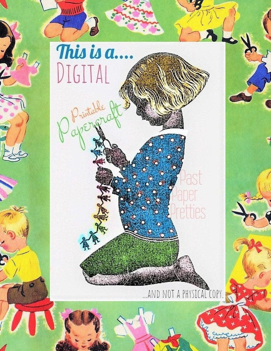Vintage Paper Dolls Poochie Pet Puppy 1983 Printable PDF Instant Digital Download Cute Poodle Dog Friends Toy Doll Clip Art Z1