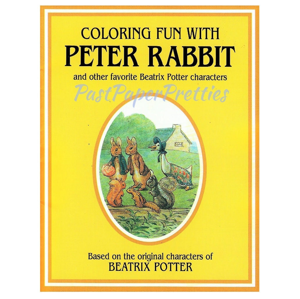 Vintage Printable Coloring Book Coloring Fun with Peter Rabbit PDF Ins ...