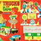 Vintage Printable Paper Trucks and Cars Punch Out Papercraft Toys 1963 PDF Instant Digital Download 3D Vehicles Gas Station Paper Playset