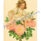 Vintage Pretty Victorian Valentine Girls Flowers Postcard Images Printable Instant Digital Download Lovely Little Edwardian Ladies Clip Art