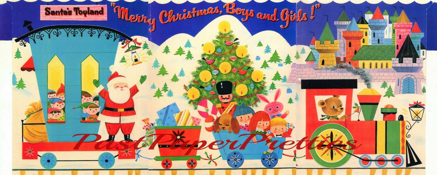 Vintage Printable Paper Dolls Santas Toyland Playbook Activity Book c. 1962 PDF Instant Digital Download Retro Christmas Paper Crafts