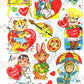 Vintage Printable Retro 1960's Valentines Day Playbook Card Cut Outs 4 Collage Sheets PDF Instant Digital Download Cute Boys Girls Animals