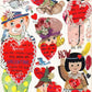 Vintage Printable Valentine Playbook Cut Out Cards Envelopes Seals Retro 1980s PDF Instant Digital Download Cute Kitsch Designs