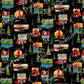 Vintage Printable Christmas Houses Gift Wrap Mid Century Mod Holiday Neighborhood Instant Digital Download Kitsch Present Wrapping Paper