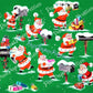 Vintage Printable Christmas Gift Wrap Busy Santas Retro Wrapping Paper Collage Sheet Instant Digital Download Santa Claus Clip Art