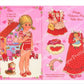 Vintage Valentine Cute Missy Paper Doll Folded Printable Card c. 1980s PDF Instant Digital Download Pretty Dress Up Girl and her Clothes