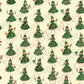 Vintage Retro Printable Gift Wrap Christmas Tree Girls Collage Sheet Instant Digital Download  Kitsch Wrapping Paper Cute Design 1940s